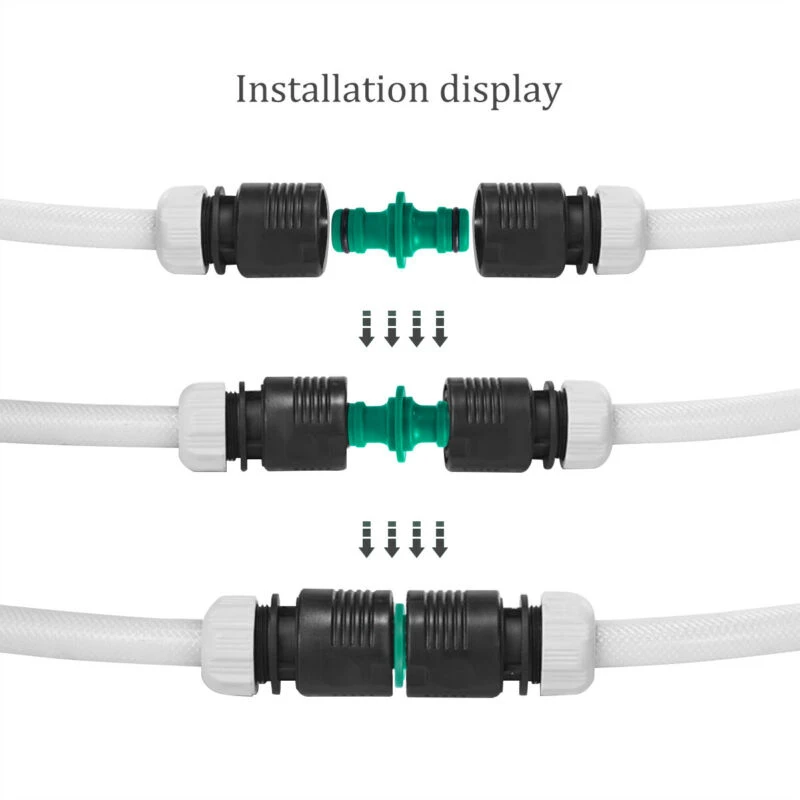 

10xOutdoor Set Two-way Quick Coupling Nipples Tap Connector Faucet Joints Set UK