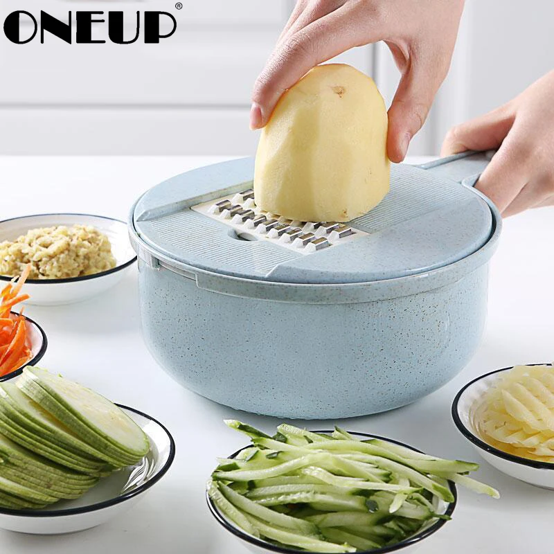Овощерезка ONEUP ручная терка из нержавеющей стали с фильтром лезвиями|Комплекты
