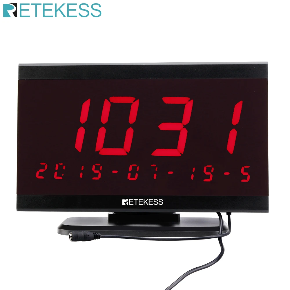Retekess TD105 999 Channel RF Wireless Receiver Display Host For Hookah Restaurant Calling System Cafe