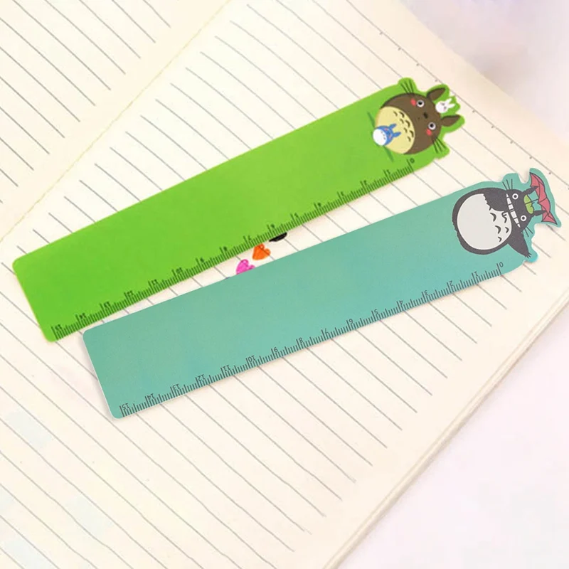 

New Cartoon Straight Kawaii Tools Drawing Gift Korean School Office 15cm Plastic Rulers Stationery Totoro