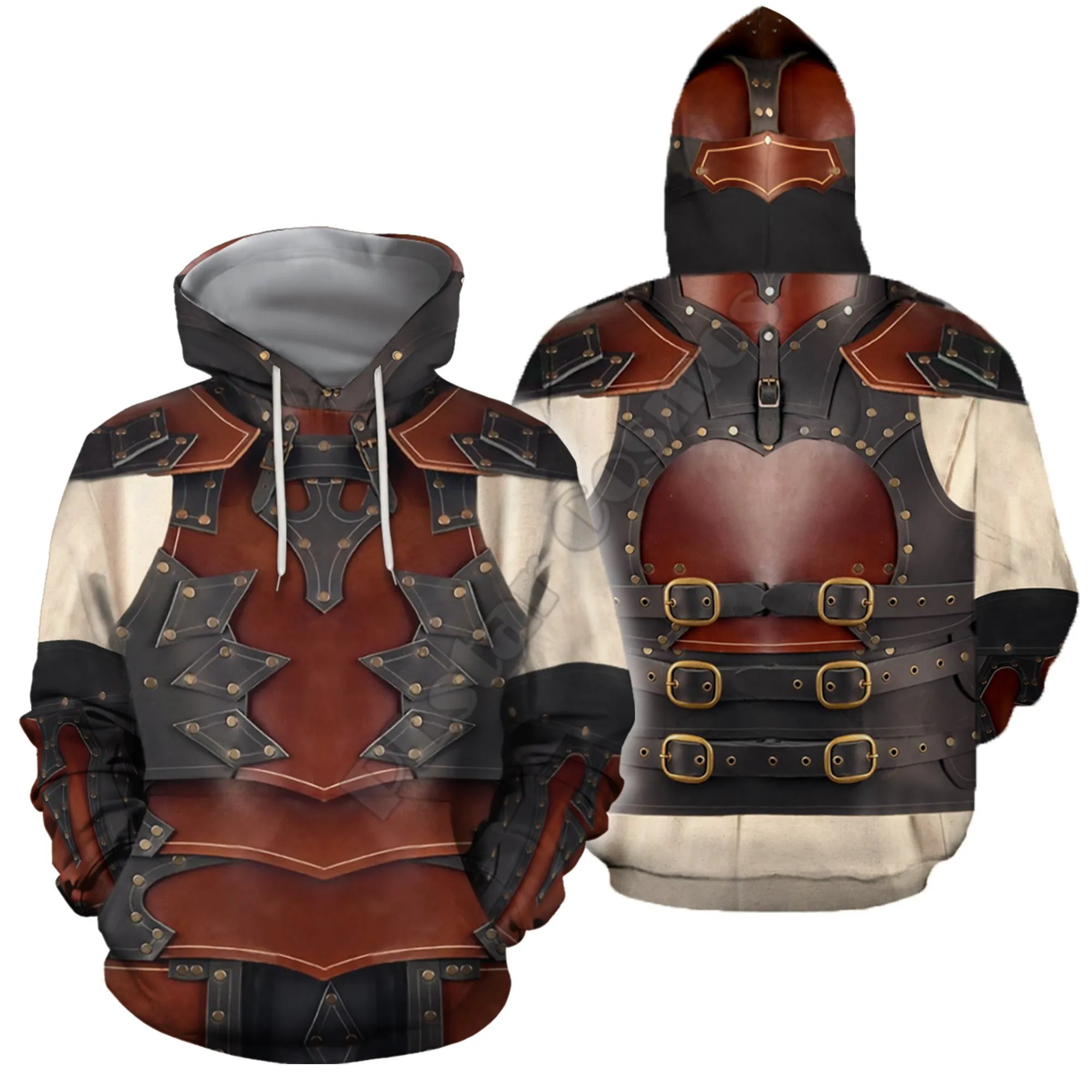 

Viking Armor 3D Printed Unisex Shirts Sweatshirt zipper hoodies women For men Pullover streetwear Cosplay Costumes 02