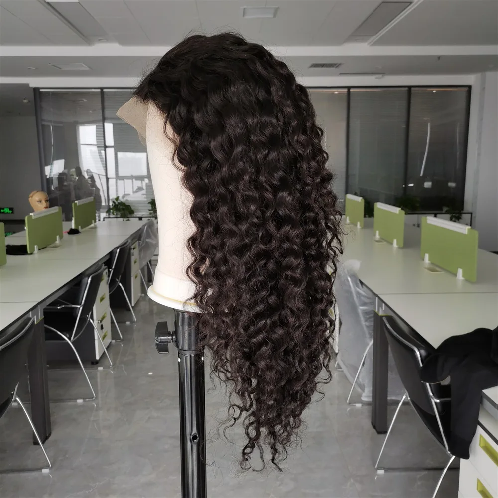 

Kisshair water wave 13*4 lace frontal wig natural color ear to ear front lace wig remy Brazilian human hair wig for women