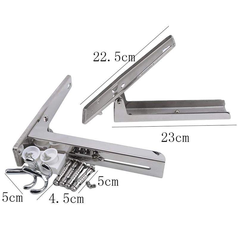 

Support Frame Steel Foldable Stretch Shelf Rack Microwave Oven Wall Mount Bracket Stainless Silver Kitchen Shelf