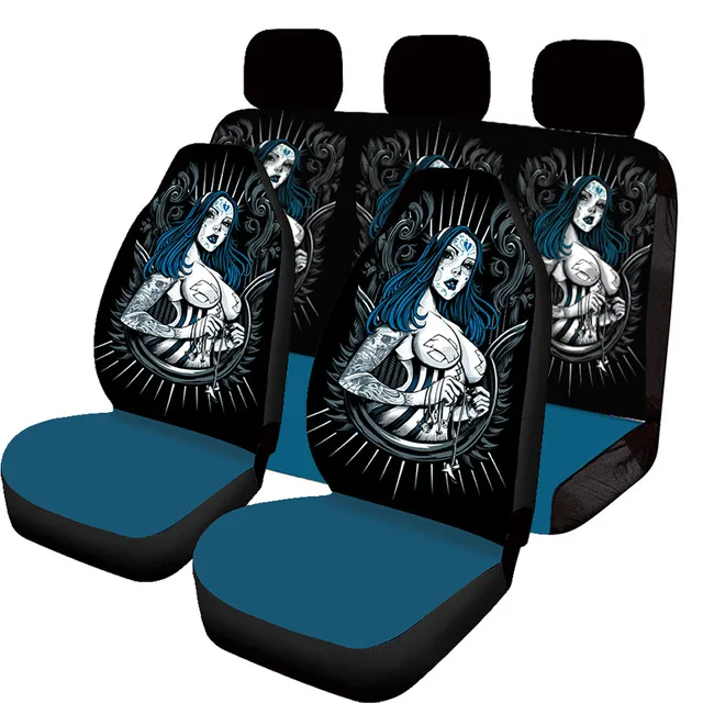 Aimaao Sexy Women Girl Car Seat Cover Fits Most Cars Truck SUV Van For Peugeot 206 207 2008 407 307 308 Megane 2 Ford Focus