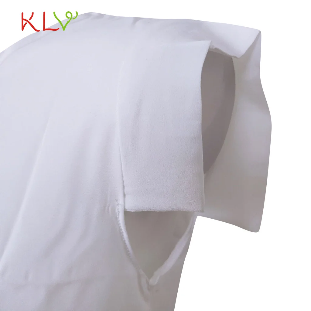 

women Blouse 2020 Chiffon Blouses Fashion Ruched O Neck Summer Top Sleeveless Shirt Casual Tops blusas mujer de moda Plus Szie
