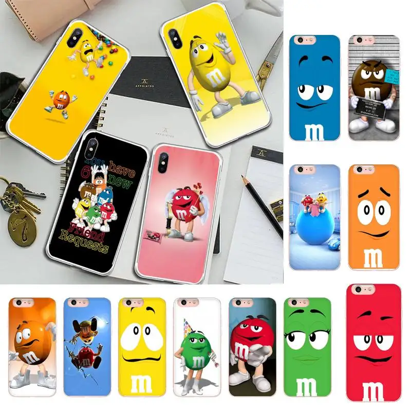 

Cute M&M's Chocolate Nutella Bottle Phone Case for iphone 13 X XS MAX 6 6s 7 7plus 8 8 Plus 5 5S se 2020 11 12pro max xr Funda