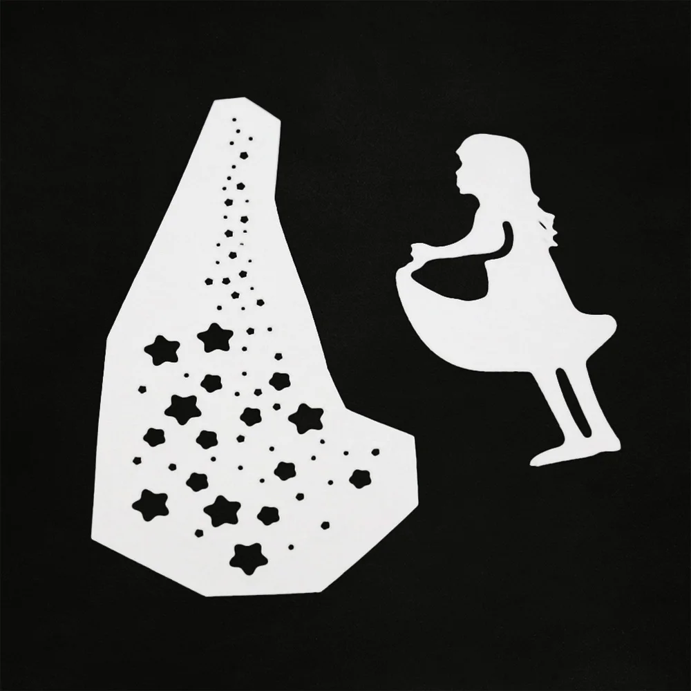 

For DIY Scrapbooking Photo Cards Album Embossing Stencil Craft Little Girl Wishing Metal Cutting Dies