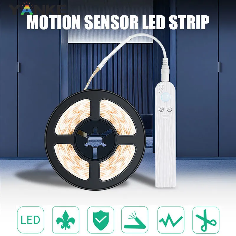 Светодиодная лента с датчиком движения Водонепроницаемая беспроводная лампа