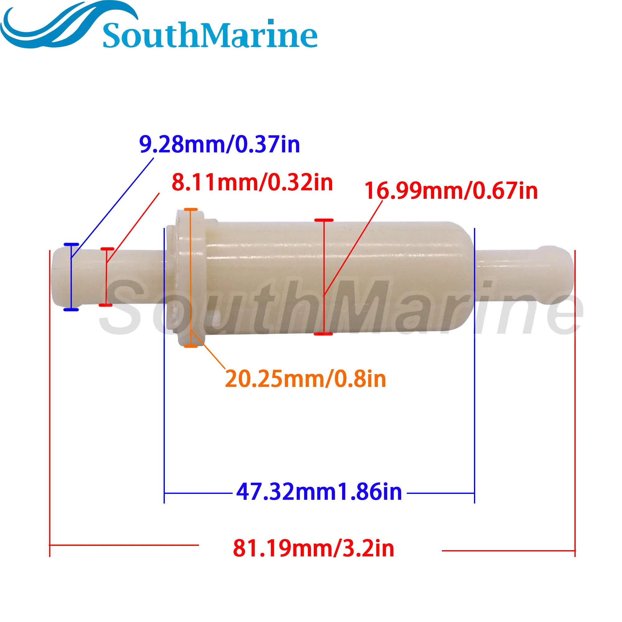 Топливный фильтр для лодочного двигателя Evinrude Johnson OMC BRP 398327 0398327 л 5 80 дюйма (8 мм) 5/16