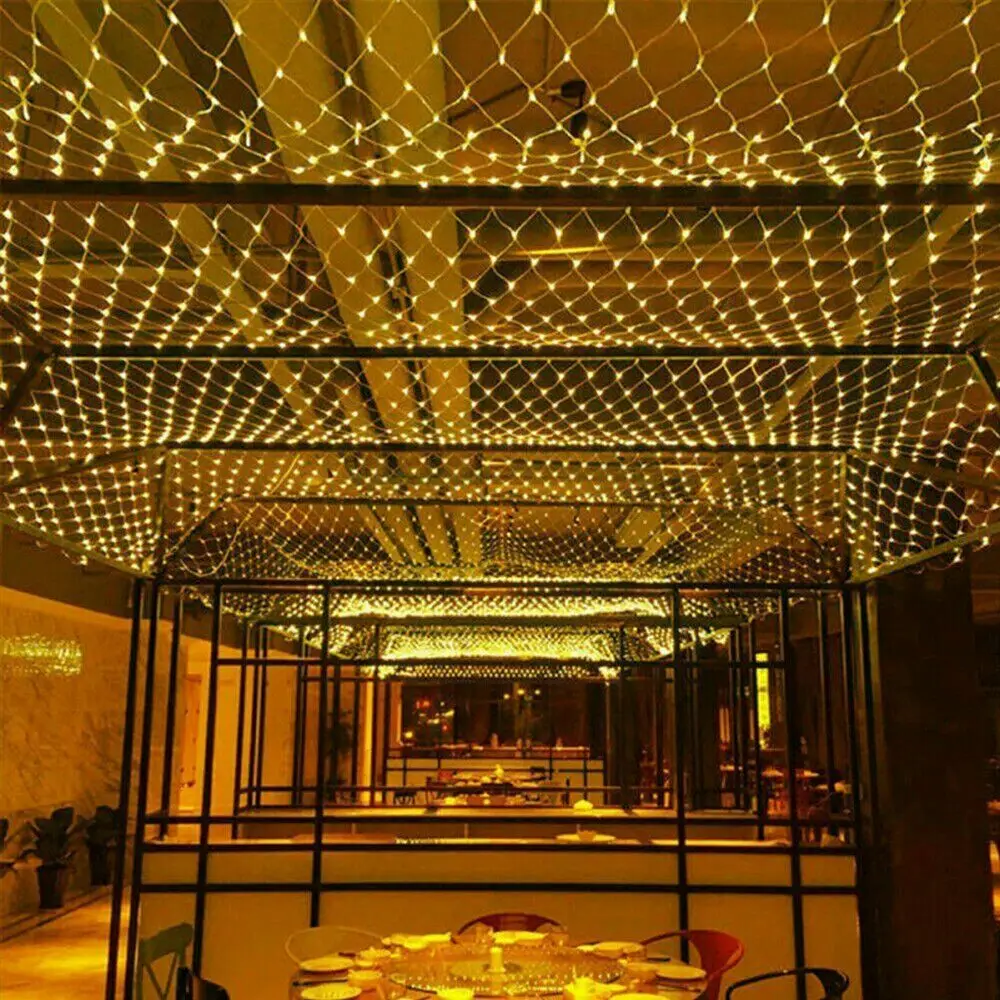 plug in 3x2/6x4m LED Icicle String Lights net Curtain Light Fairy Wedding Birthday Christmas Decoration 220V 8 modes | Освещение