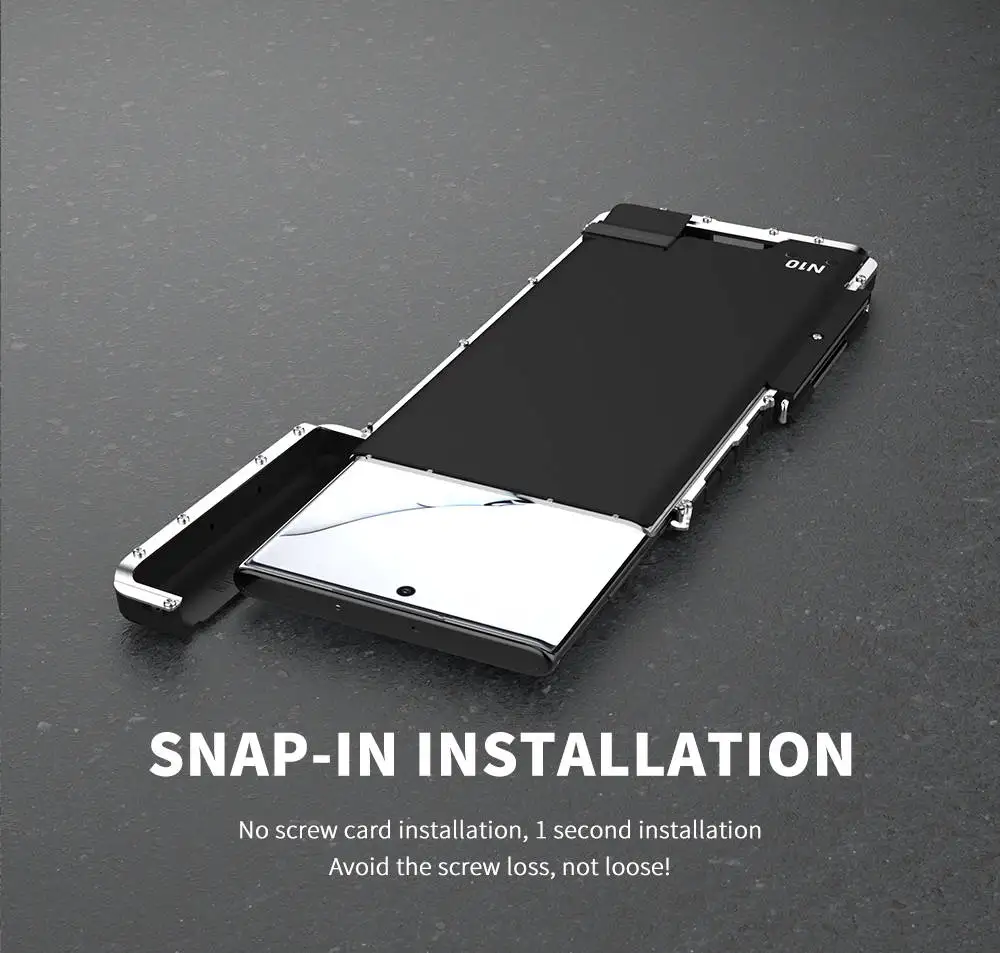 Роскошный Алюминиевый Чехол с винтом из нержавеющей стали для samsung Galaxy Note 10 Plus 9 8