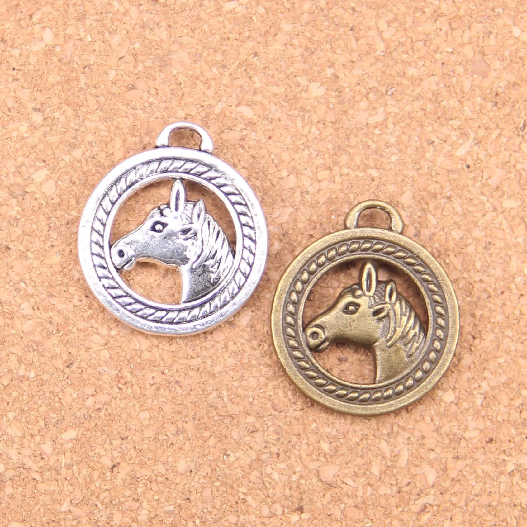 

20шт амулеты круг голова лошади 25 мм старинные подвески, Винтажные Ювелирные изделия из тибетского серебра, DIY для браслета ожерелье