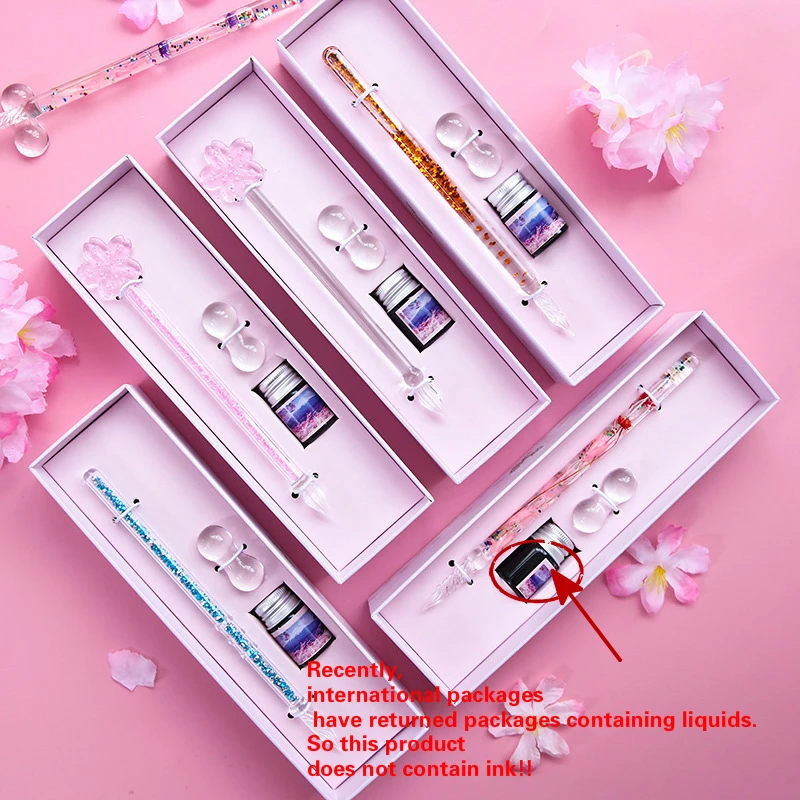 Хрустальная стеклянная ручка Подарочная коробка вакуумные цветы серия