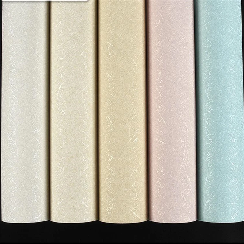 Wellyu шелковые обои Чистый Пигмент Цвет Водонепроницаемый ПВХ рис белый желтый Лен