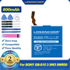 100% Оригинальный LOSONCOER 800 мАч, GB-S10-353235-0100 для SONY GB-S10 SmartWatch 3 SW3 SWR50 3SAS S10 Батарея
