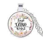 Христианские ювелирные изделия вдохновляющие Иисуса ожерелье серебряная цепь ожерелье вера Библейский кулон удивительная Грация как мило вокруг