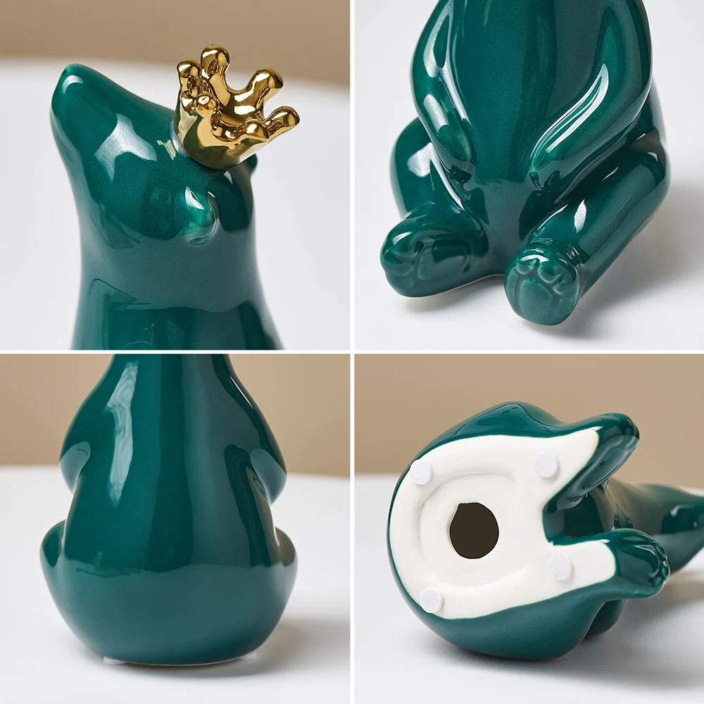 Симпатичный полярный медведь скульптура керамическая статуя животного