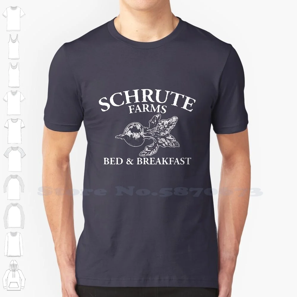 

Schrute Farms - Bed And Breakfast - White Logo - The Office Black White Tshirt For Men Women Schrute Farms Schrute Dwight