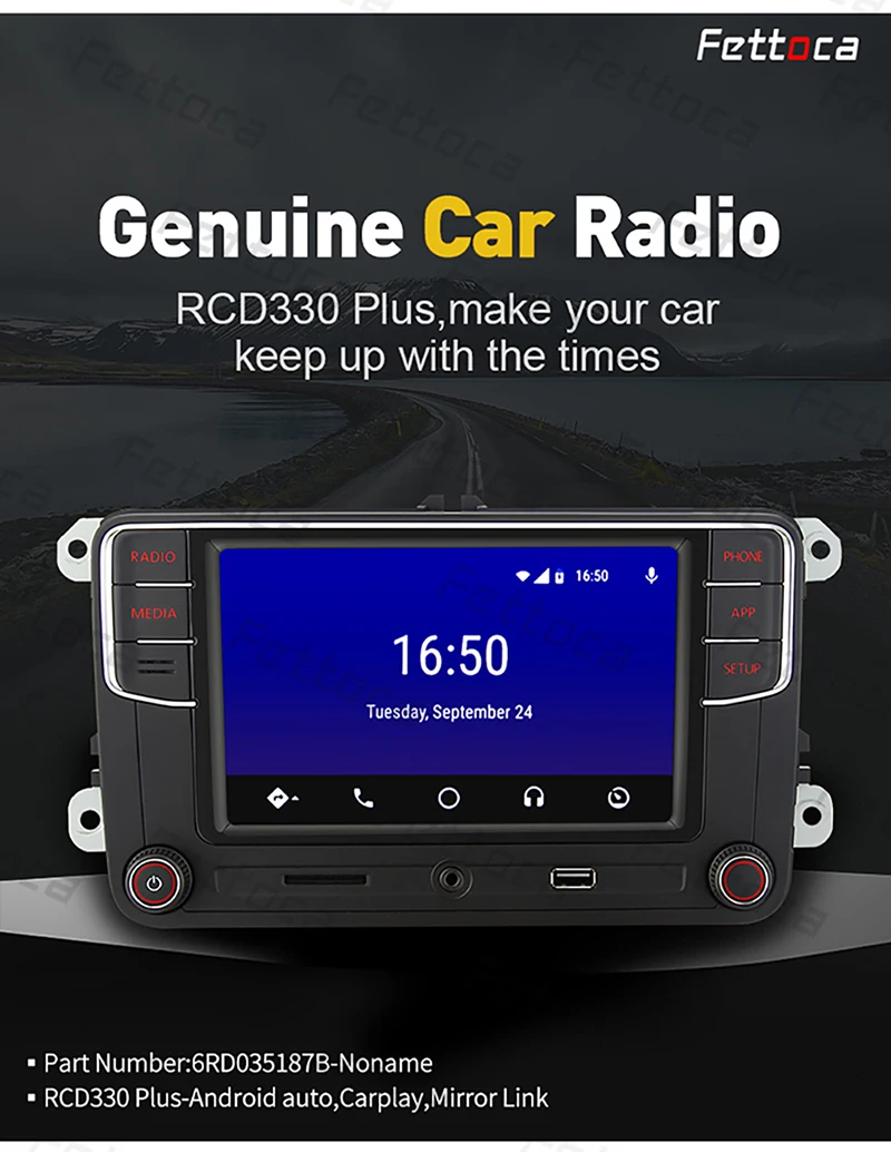 RCD330 6RD035187B RCD330 плюс Android Авто CarPlay 6," автомобиль MIB радио для skoda Golf 5 Jetta MK5 MK6 CC Tiguan Passat B6 B7 Polo