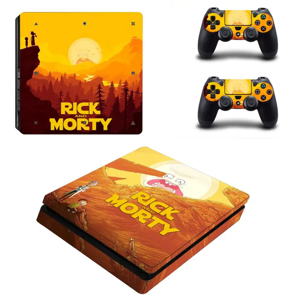 YSP4S-2843 Рик и Морти PS4 тонкая кожа Наклейка для консоли playstation 4 и 2 контроллера PS4 Slim Skins Наклейка виниловая - Цвет: YSP4S-2843