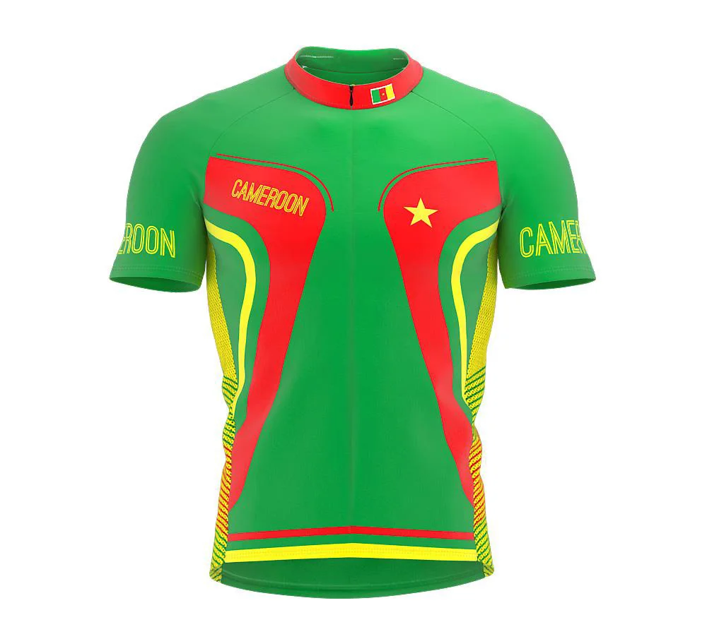 2022 CAMEROON Men Classic Cycling Team Short Sleeved Bike Road Mountain Race Clothing Maillot Ciclismo Outdoor Bike Clothing