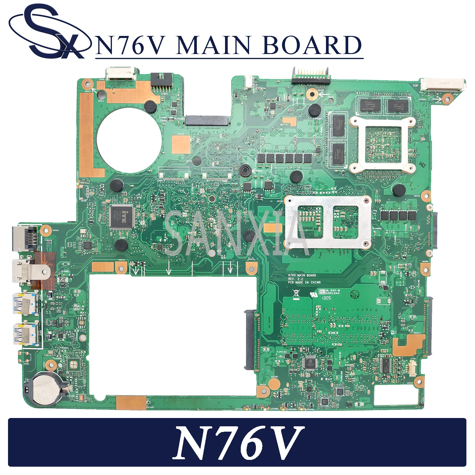 Материнская плата KEFU N76V для ноутбука ASUS N76VZ N76VJ N76VM N76VB оригинальная материнская HM76