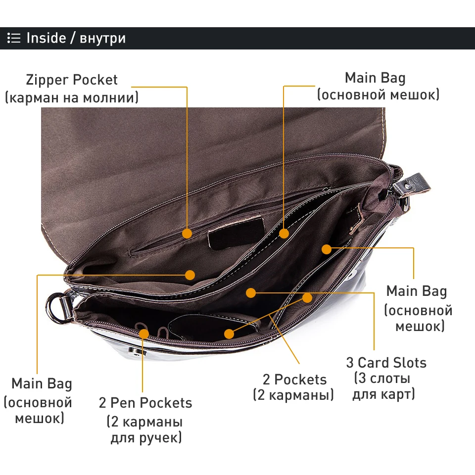 Genuine Leather Shoulder Business Messenger Women Men Bag Crossbody Briefcase For Document Office Handbag Male Female Portafolio
