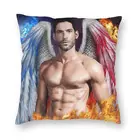 Декоративная подушка в скандинавском стиле Lucifer с ангельскими или дьявольскими крыльями