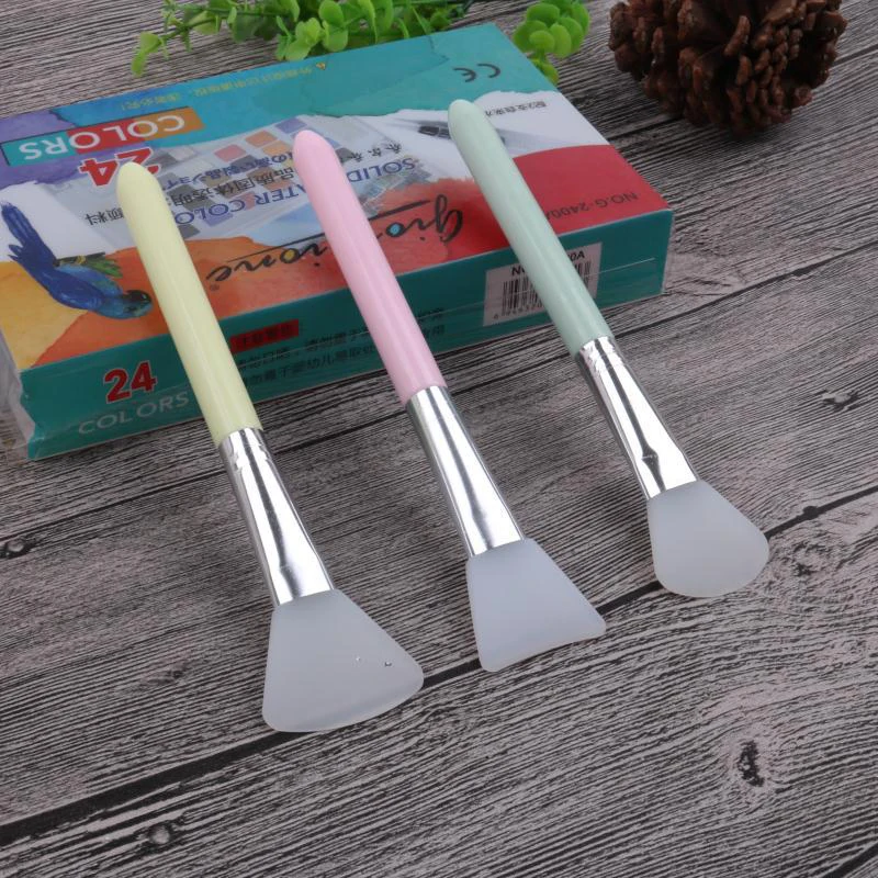 

Кисти для макияжа, силиконовая кисть для маски для лица, для смешивания грязевого крема, мягкая кисть для ухода за кожей лица