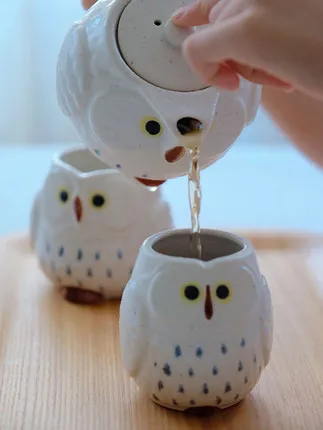 300 мл японская керамическая сова для любителей стеклянных кружек Новогодняя