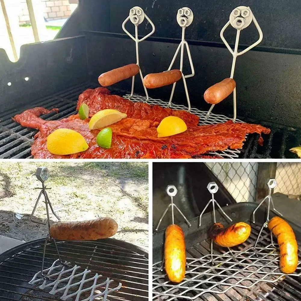 

Grill Tools Metal Art Barbecue Bbq Rack Camping Accessories Grill Guy For Grilling Vegetables Hot Dogs Seafood Kamp Malzemeleri