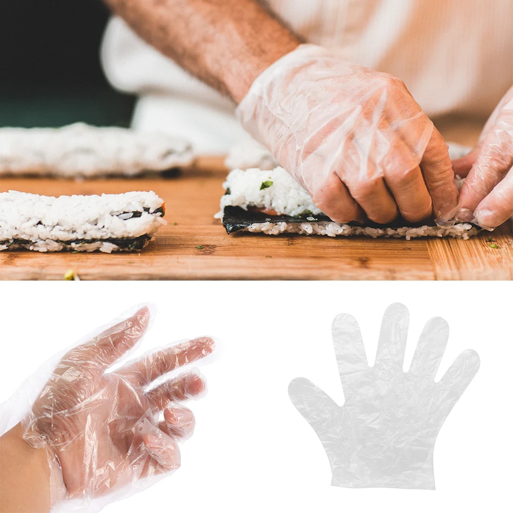 50 шт одноразовые перчатки для походов кухонных аксессуаров приготовления пищи