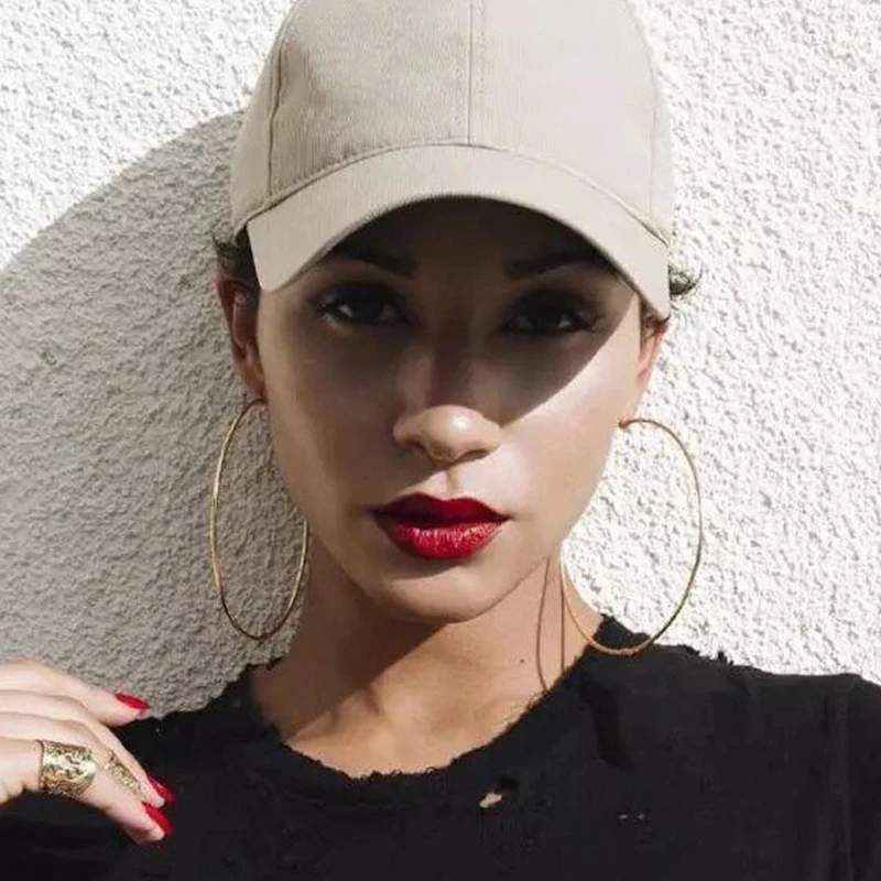 Fashion 80mm Large Round Earrings Gold Silver Color Exaggerated Circle Modern Women Popular Jewelry | Украшения и аксессуары