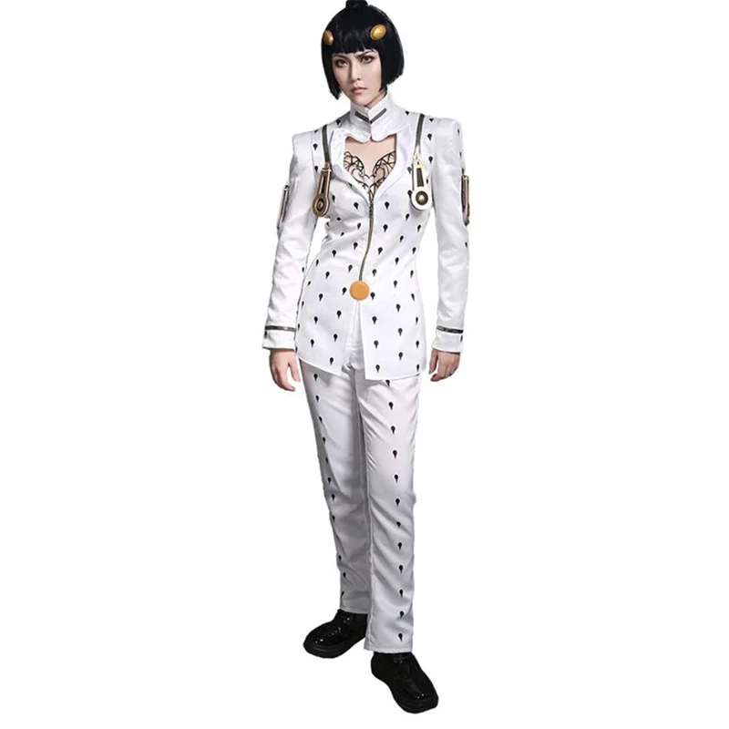 

JoJo's Bizarre Adventure Anime Golden Wind Bruno Buccellati Cosplay Women Men Bucciarati Lace Suit Halloween Costumes Wig