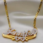 Модное ожерелье с именем на заказ VishowCo в стиле хип-хоп, персонализированное золотое ожерелье с именем, ювелирные изделия для женщин, подарок