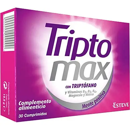 TRIPTOMAX - Комплекс пищевых добавок для регуляции настроения, состоящий из триптофана + витаминов группы В + железа + цинка.