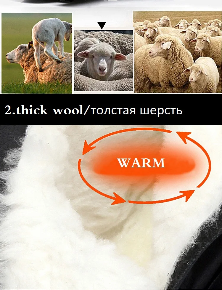 DRKANOL новые туфли из шерсти и меха; Для женщин зимние ботинки из натуральной кожи, ботильоны на толстых высоких каблуках для Для женщин на платформе; теплая обувь