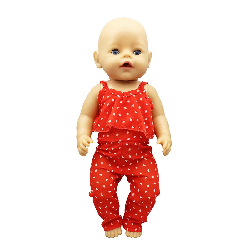 

Dot Suit Doll Clothes Born Baby Fit 17 inch 43cm Doll Accessories For Baby Gift