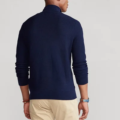 

sweater Men's cotton high-necked zipper men's winter solid color cardigan casual business sweater