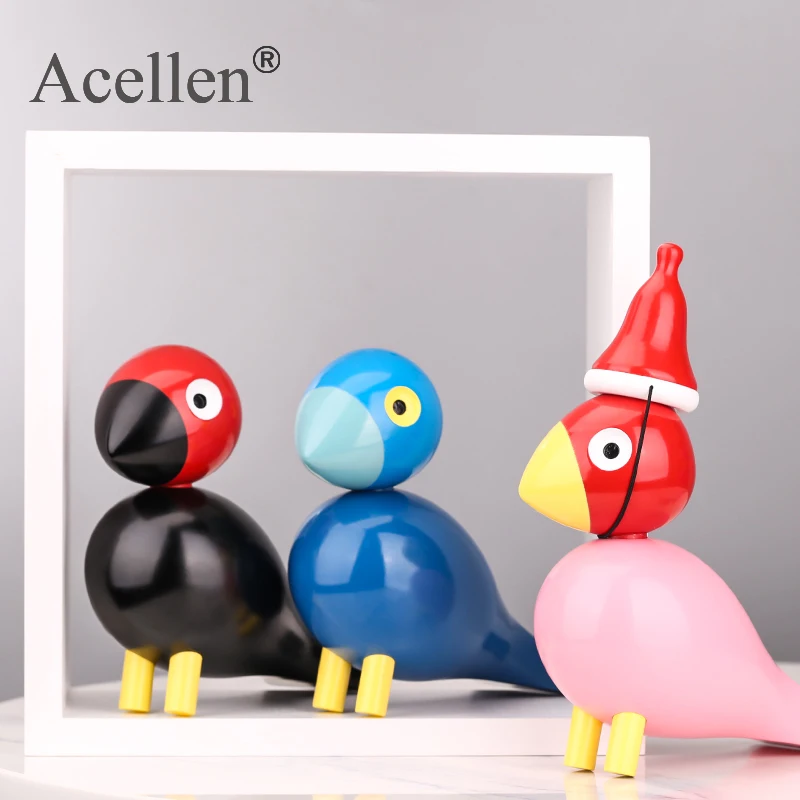 Статуэтки для птиц ручной работы орнаменты красочная роспись скульптура