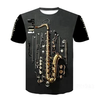 2021 new mens 3d guitar printed fashion short sleeves t shirt daily short sleeve tee musical t shirt female psychedelic clothes