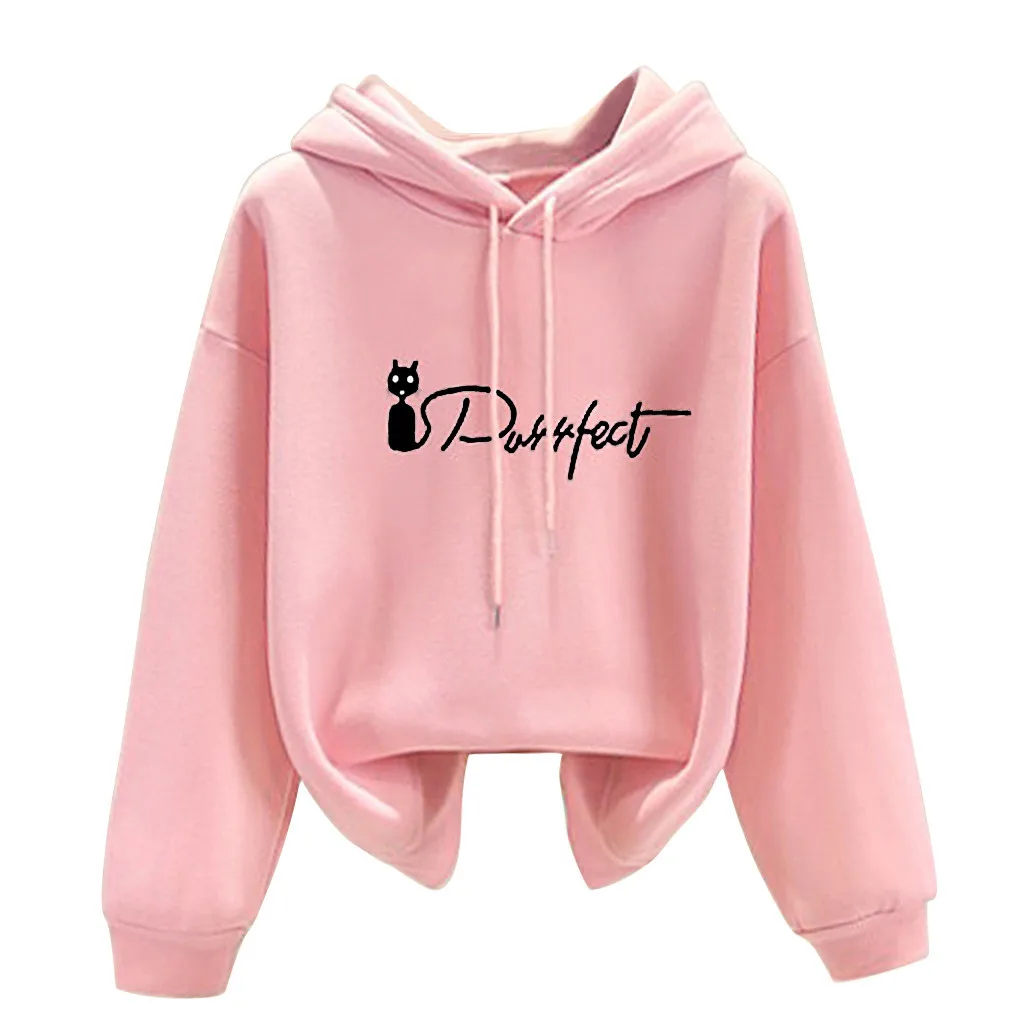 Милые стильные осенние толстовки для девочек кашемировый топ с капюшоном