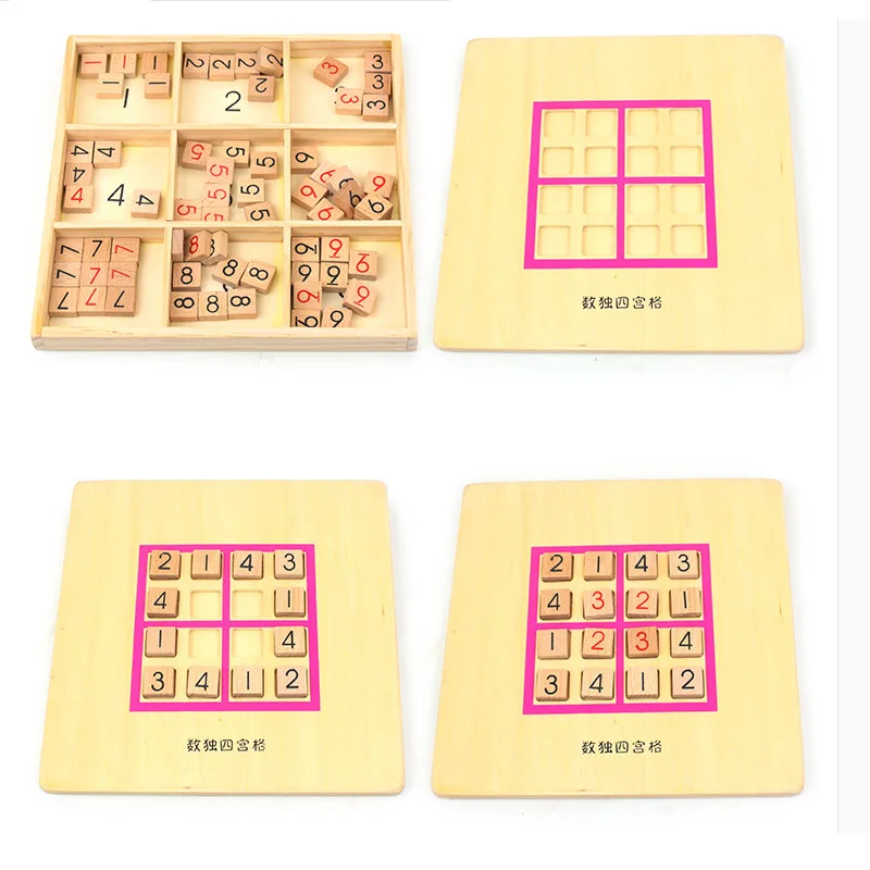 Деревянный ящик Sudoku игра игрушки Летающие шахматы интеллектуальные игрушки Дети Раннее изучение математики Игрушки для раннего обучения