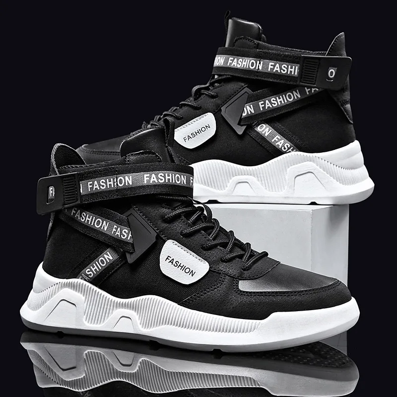 

Winter Men Trend Casual High Top Shoes Non-slip Comfortable Sneakers Lac-up Lightweight Walking Man Shoes Zapatillas Hombre