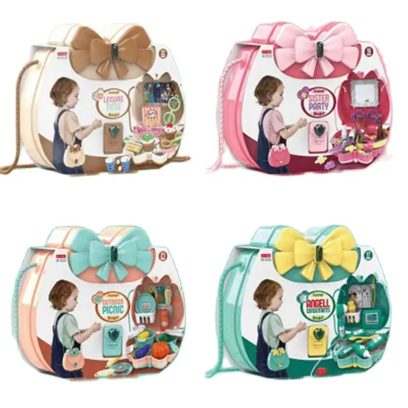 

Аксессуары для макияжа для детей, домик для имитации леденцов, сумка на плечо, игрушка в подарок, четыре цвета