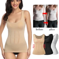 women padded bra body shaper slimming compression vest shapewear tank tops tummy control underskirts seamless camisole underwear