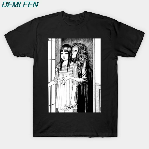 

New Junji Ito TShirt Men's Cool Short Sleeve O-neck Cotton T-Shirt Summer Fashion Tees Anime