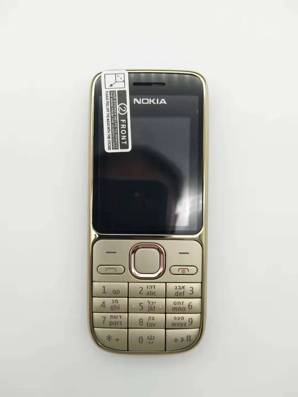 Nokia C2-01 разблокированный мобильный телефон C2 2," 3.2MP Bluetooth русский и Иврит Клавиатура Восстановленный GSM/WCDMA 3g телефон