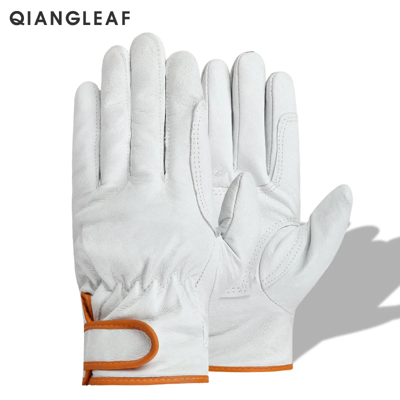 QIANGLEAF брендовые теплые рабочие перчатки из хлопка высокого качества с