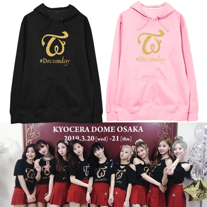 Модные толстовки с капюшоном TWICE Kpop свободные весенне осенние теплые длинными